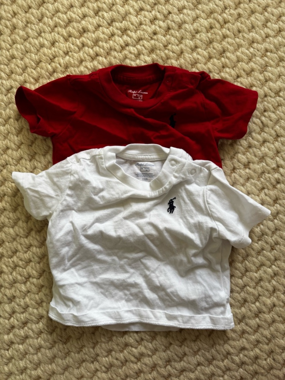 Ralph Lauren baby Short Sleeve Tee Set in Red and White